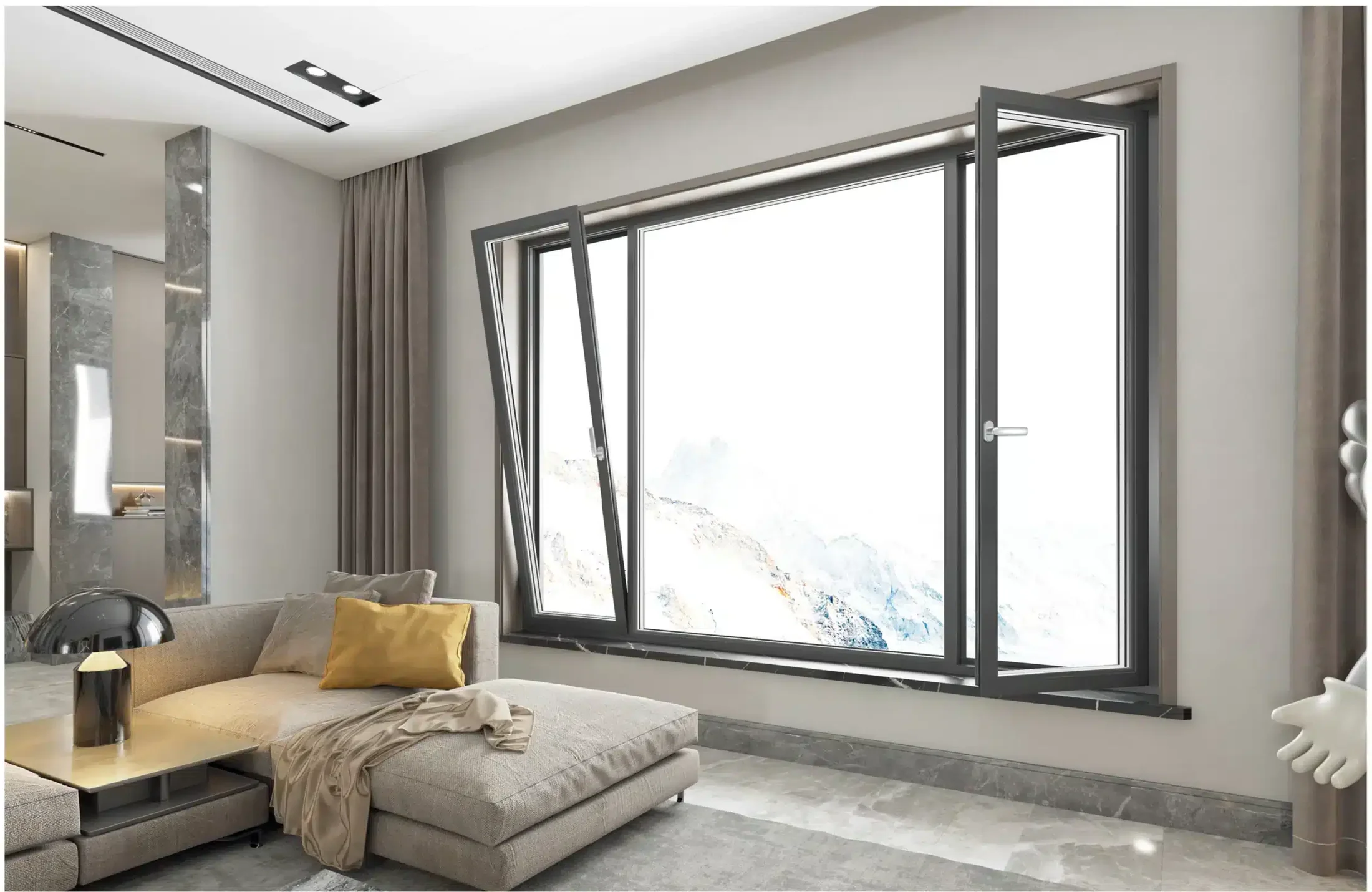 Tilt and turn windows in various modern colour options