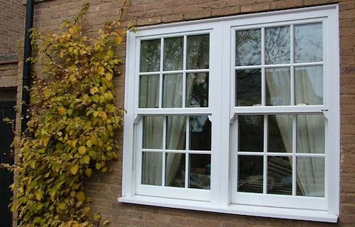Sash window demonstrating smooth sliding operation